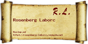 Rosenberg Laborc névjegykártya